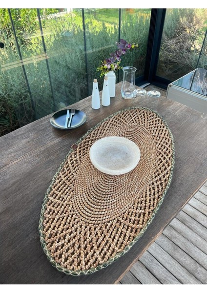 Tekstil Runner - 1 Adet - 110 x 55 cm Kahverengi