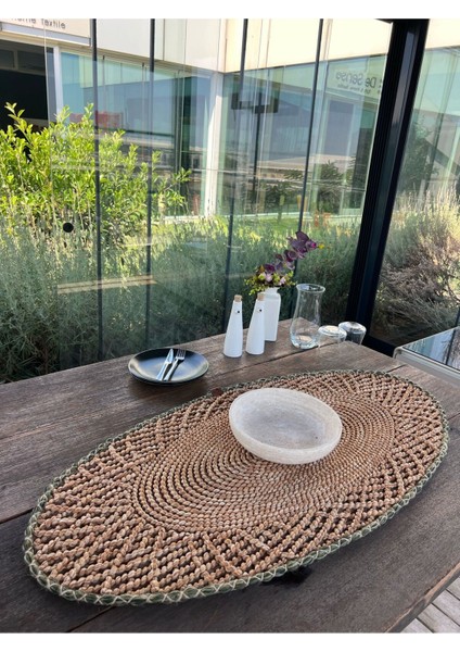 Tekstil Runner - 1 Adet - 110 x 55 cm Kahverengi