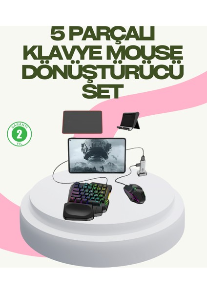 Rekabetçi Mobil Oyun Aksesuarı | Klavye + Mouse + Hızlı Dönüştürücü
