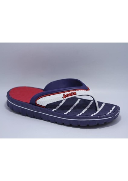 Merdane M120 Masajlı Parmak Arası Terlik Lacivert - Kırmızı 41 Numara