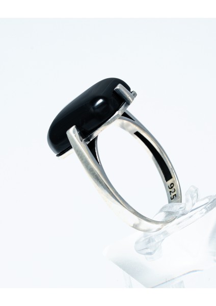 Doğal Siyah Oniks Taşlı 925 Ayar Gümüş Erkek Yüzük – Zarif Tasarım modelleri