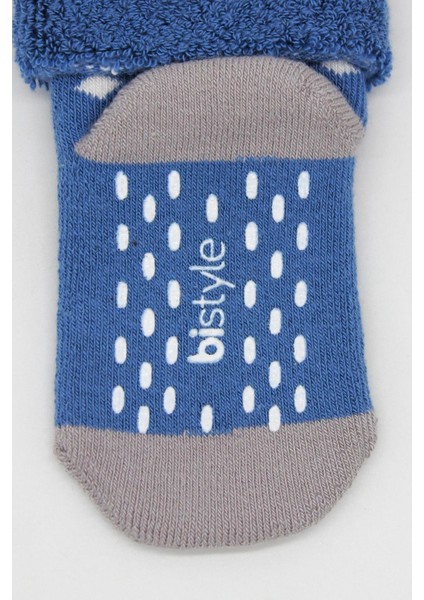 Puanlı Kaymaz Havlu Soket Çorap 2li BS10502 Indigo Gri indirimleri