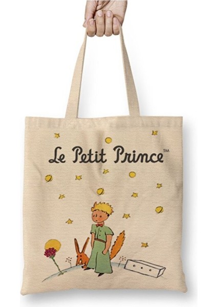 Küçük Prens Le Petit Prince Bez Çanta Uzun Saplı Alışveriş Çantası Plaj Çantası