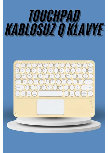 bulurum touchpad tüm cihazlara uyumlu bluetooth klavye touchpad slim kablosuz wifi q klavye