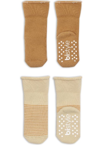 2li Çemberli Kaymaz Havlu Soket Çorap 10503 Bej-Hardal modelleri