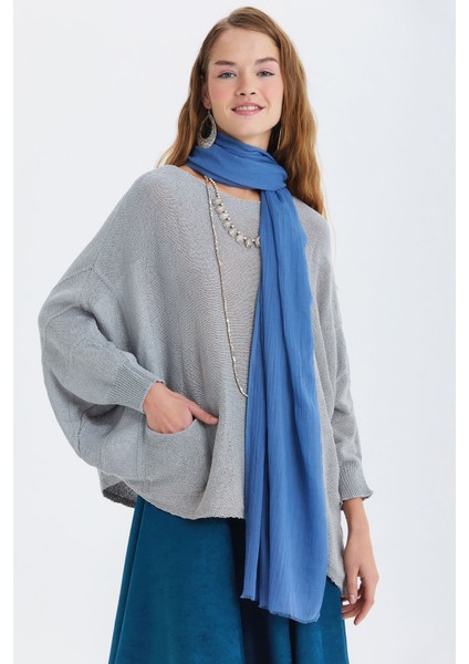 Ince Dökümlü Bambu Şal Mavi Mavi fiyatları