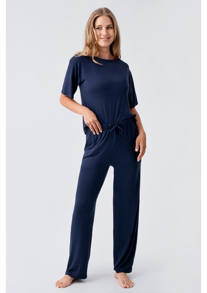 Kısa Kollu Esnek Viskoz Pijama Takım 18215 fiyatları