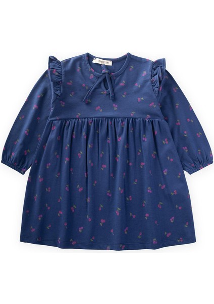 Desenli Mevsimlik Elbise 1-7 Yaş Kiraz Desen