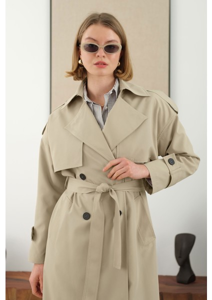 Uzun Klasik Trençkot Adaçayı