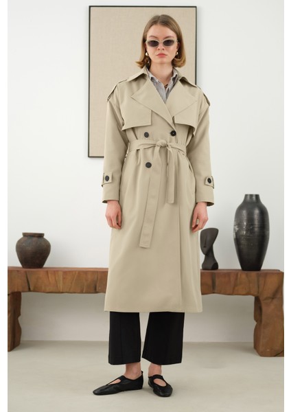 Uzun Klasik Trençkot Adaçayı