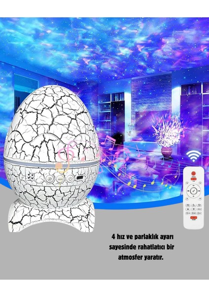 bulurum yıldızlı gökyüzü dinozor yumurta projektör – ayarlanabilir parlaklık ve hız modelleri