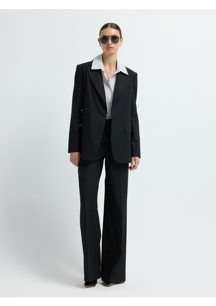 Mono Kapama Çizgili Ceket C.siyah 11945692000 modelleri