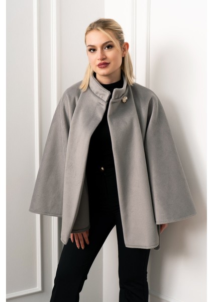 Kaşe Kuşaklı Dik Yaka Panço 2626 modelleri