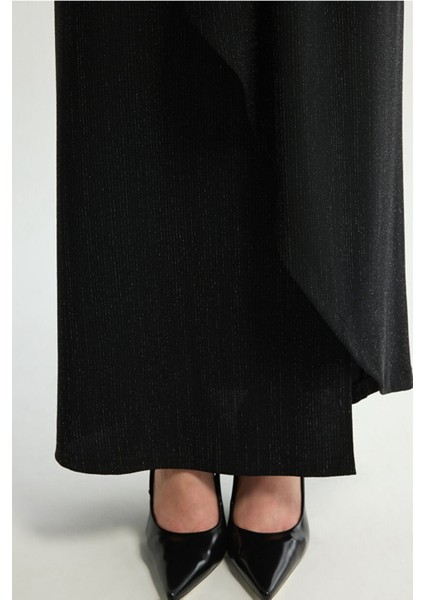 Büzgü Detaylı Kısa Kollu Örme Elbise Siyah 124L9657000 indirimleri