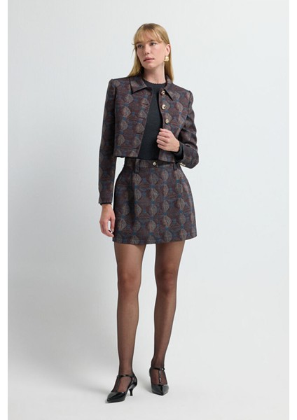 Pileli Mini Etek Emp.lacivert 12745536001