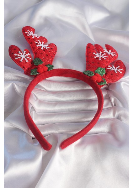 bulurum yılbaşı temalı kar tanesi ışleme detay geyik boynuzu figürlü taç