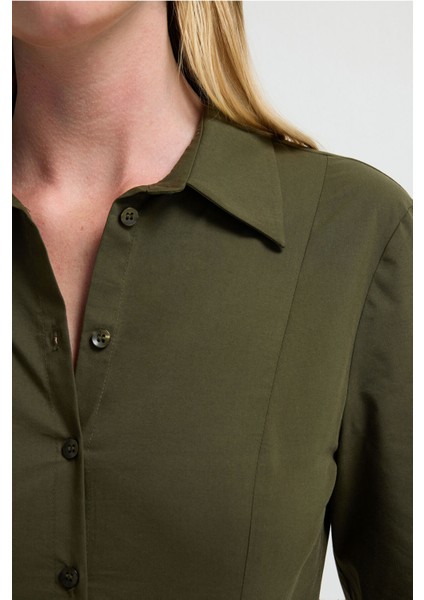 Fit Poplin Gömlek Haki 13045811000 fiyatları