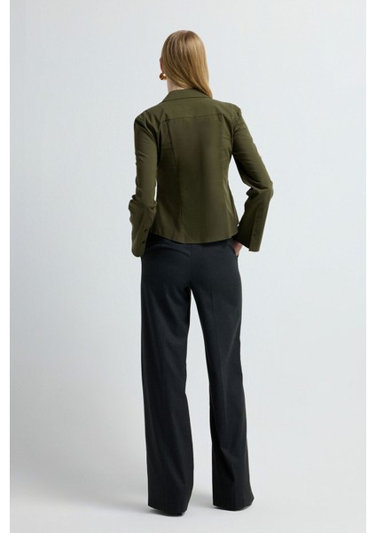 Fit Poplin Gömlek Haki 13045811000 indirimleri