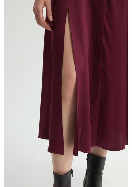 Yırtmaç Detaylı Elbise Murdum 124L9663000 fiyatları