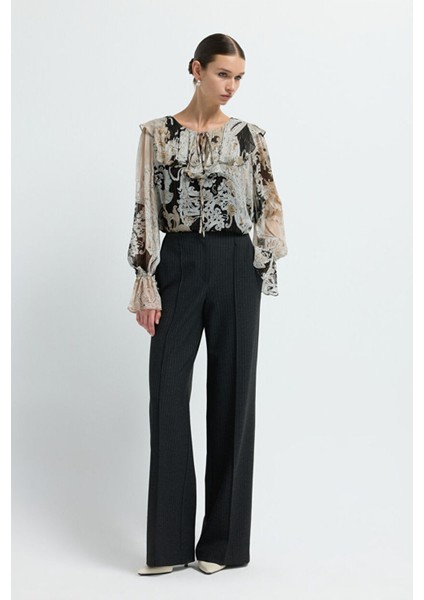 Çizgili Pantolon C.antrasit 15344643005