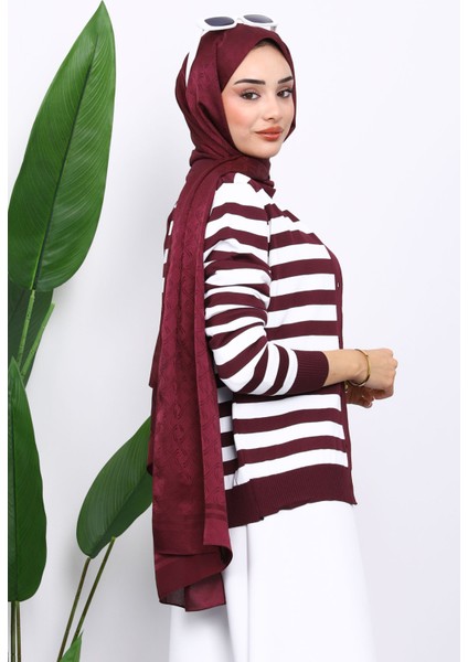 Bordo Düğmeli Soğuk İplik Triko Hırka fırsatları