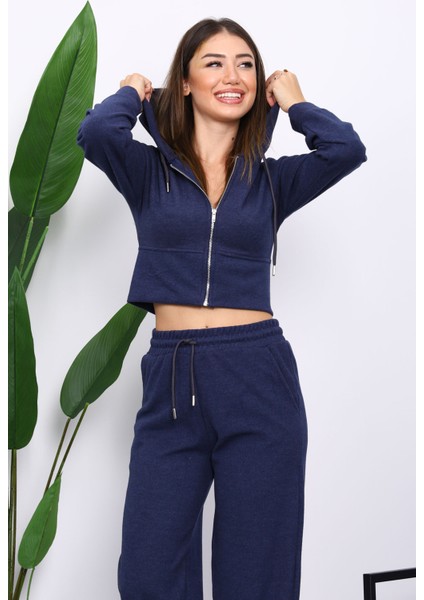 Lacivert Kapşonlu Hırka Pantolonlu Selanik Takım fırsatları