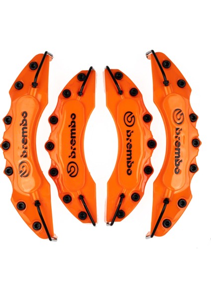 Turuncu Brembo 4'lü Kaliper Seti Kabartmalı