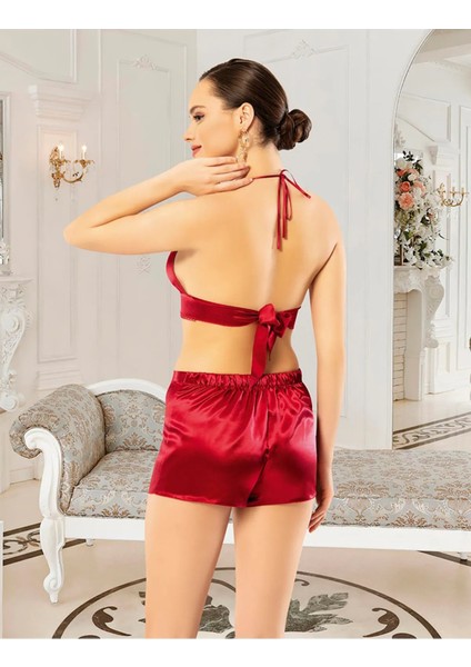 Özel Seri Rahat Dantelli Seksi Fantezi Erotik Üçlü Şort Büstiyer Takım Gecelik-Sabahlık modelleri