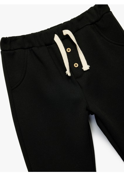 Beli Lastikli Düğmeli Basic Jogger Eşofman Altı modelleri