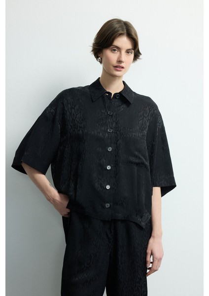 3/4 Kollu Gömlek Siyah 130M2271001