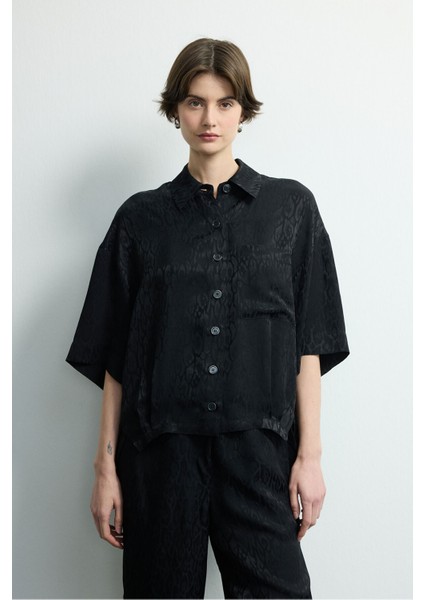 3/4 Kollu Gömlek Siyah 130M2271001 fırsatları