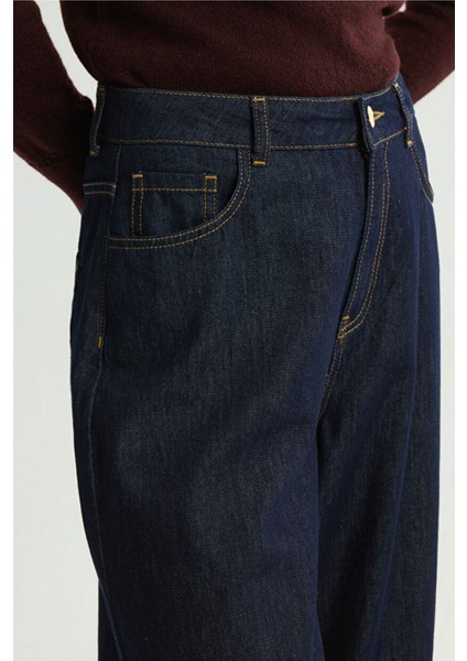 Bol Paça Denim Pantolon Lacivert 153L9737000 fiyatları
