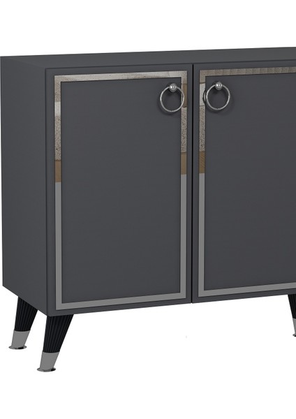 8205-1CT KB150 Konsol, Tv Ünitesi Antrasit-Altın fırsatları