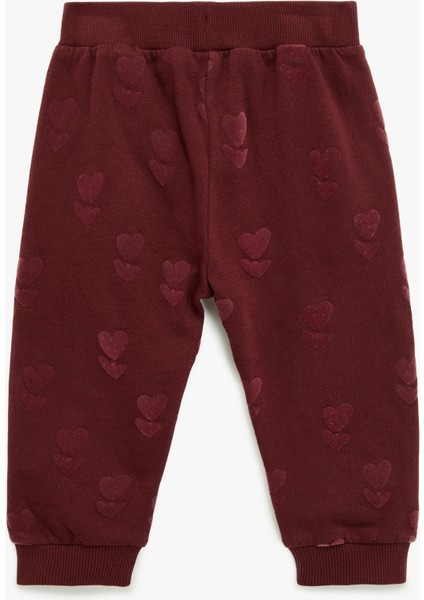 Kalp Baskılı Beli Lastikli Cepli Pamuklu Eşofman Altı fiyatları