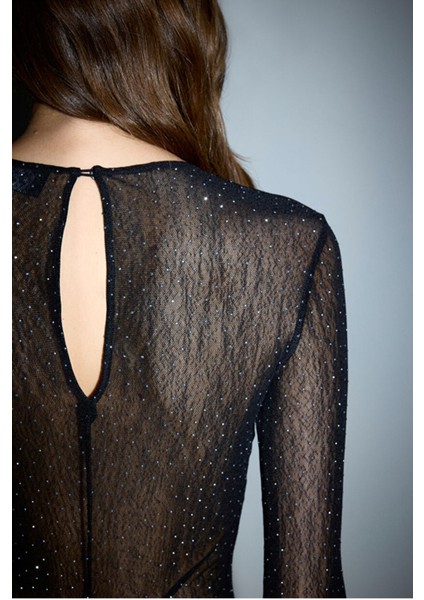 Taşlı Body Siyah 11545954000 indirimleri