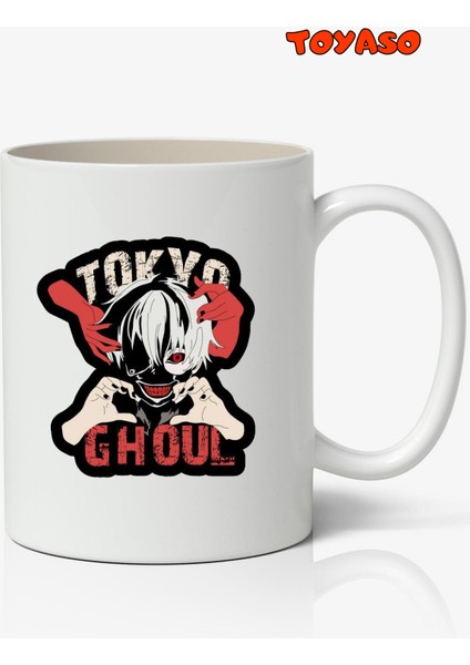 Tokyo Ghoul Anime Temalı Beyaz Kupa Bardak Sevgiliye Arkadaşa Hediye