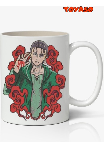 Attack On Titan Anime Temalı Beyaz Kupa Bardak Sevgiliye Arkadaşa Hediye