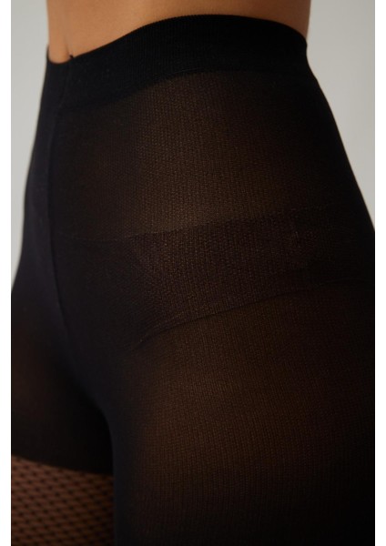 Kadın Fileli İnce Külotlu Çorap Siyah indirimleri