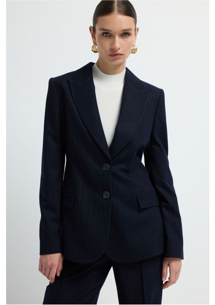 Çizgili Blazer Ceket C.lacivert 11944644001 indirimleri