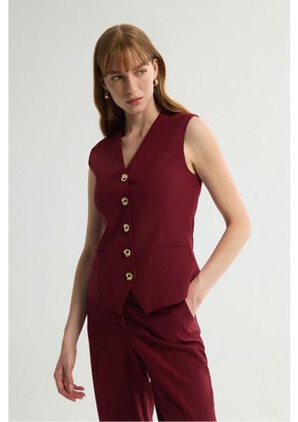 Fleto Cepli Yelek Bordo 179L9404001 fırsatları