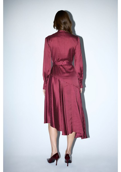 Asimetrik Şal Yaka Elbise Emp.bordo 12446033000 indirimleri