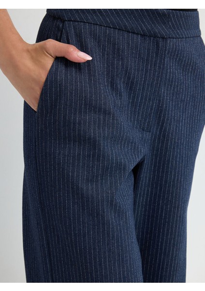 Denim Görünümlü Çizgili Bol Paça Pantolon C.lacivert 15341703021 indirimleri