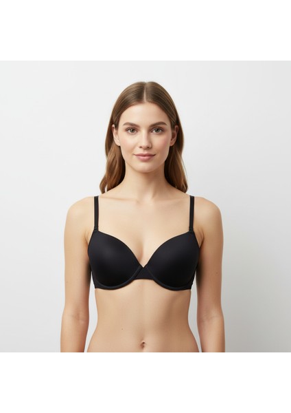 Kadın Desteksiz Micro Takma Askılı Siyah Renk Sütyen BB2018