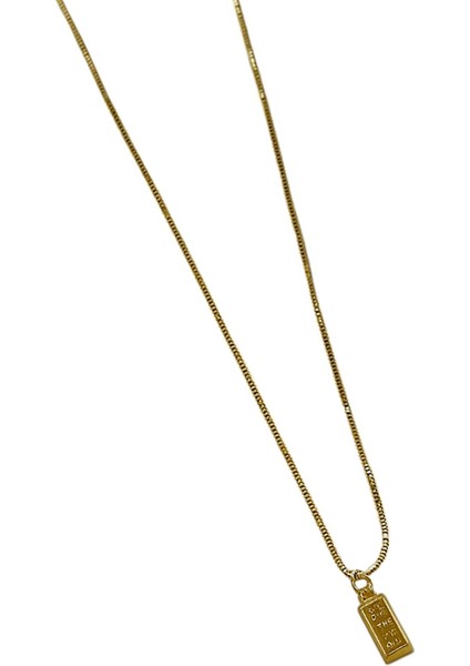 Külçe Altın Detaylı Unisex Kolye modelleri