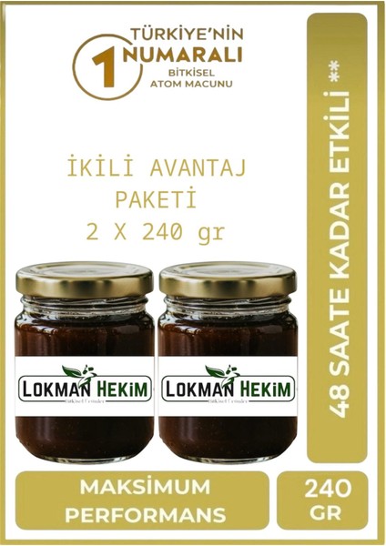 2 Kavanoz Lokman Hekim Ballı Karışık Mesir Macunu 2X240 gr Güç ve Kuvvet fiyatları