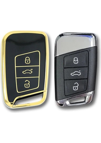 Volkswagen Passat B8 Skoda Arteon Smart Siyah- Gold Nano Kumanda Kabı 1.kalite fiyatları