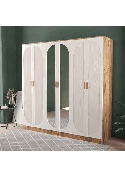 Soho 6 Kapaklı Eko Gardırop - Mdf Kapak