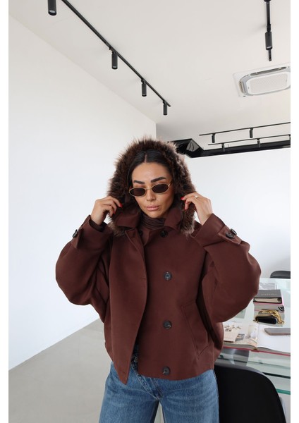 Oversize Kapişonlu Crop Ceket fiyatları