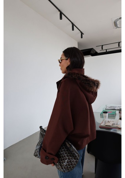 Oversize Kapişonlu Crop Ceket modelleri