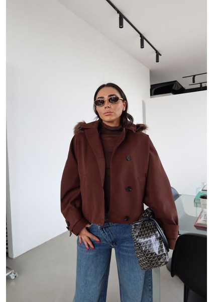 Oversize Kapişonlu Crop Ceket indirimleri